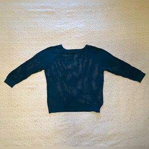 EUC Express Teal Mesh Sweater